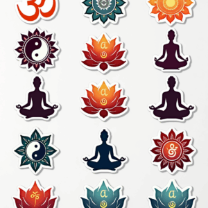 Yoga Symbols - Sticker Sheet v25